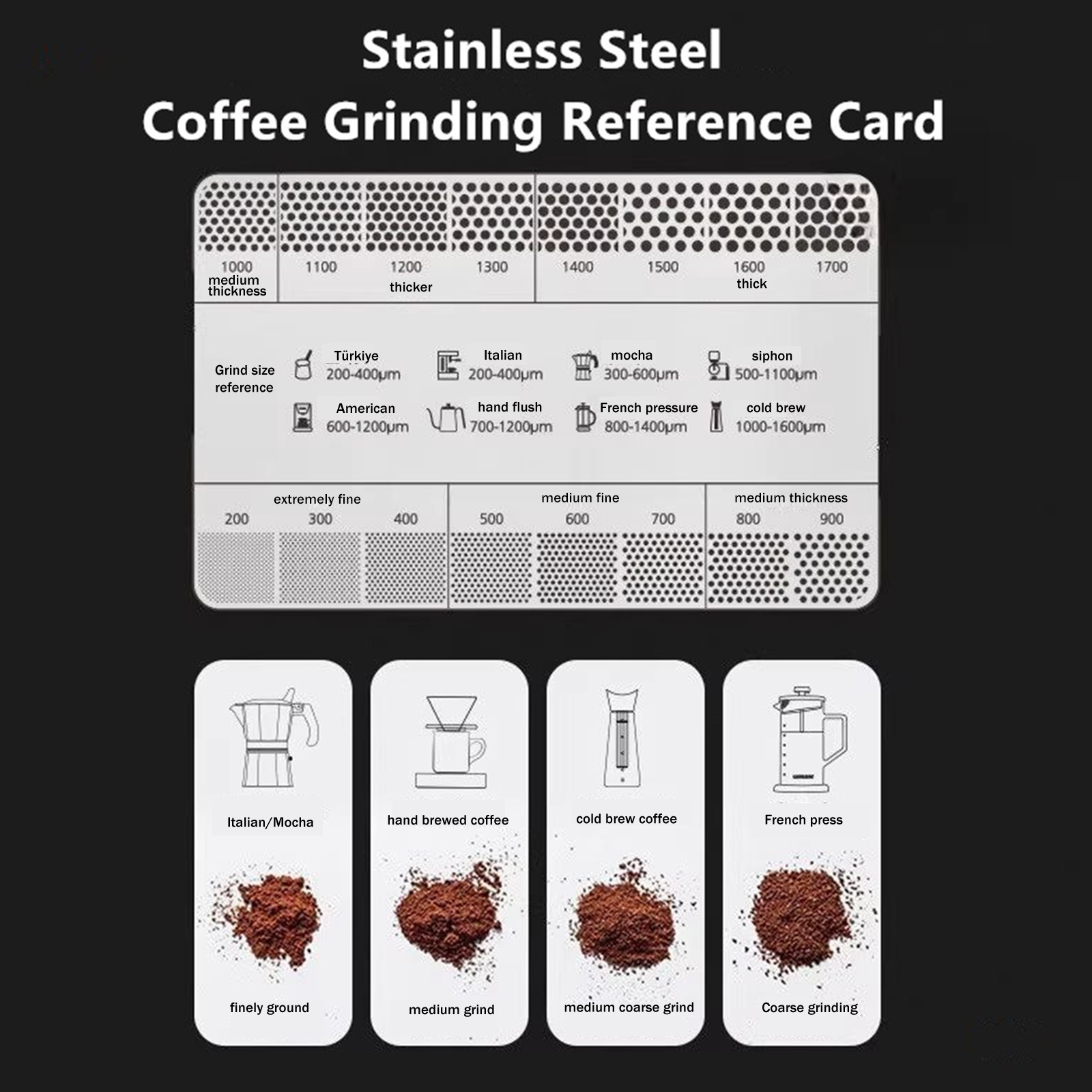 Card Scraper Steel - 1Pc 커피 파우더 그라인더 두께 비교