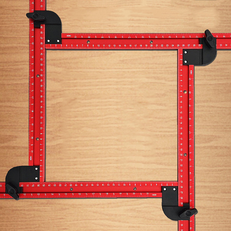 Woodworking Project Plans - 조절 가능한 스퀘어 라우터 템플릿 가이드,