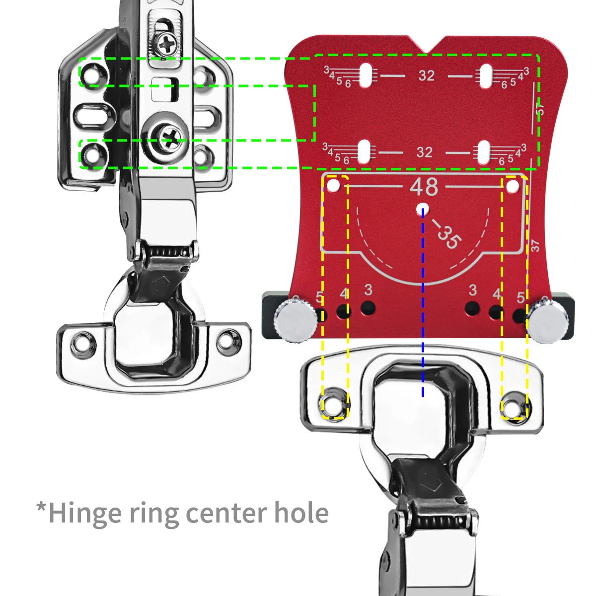 35mm 힌지 홀 포지셔닝 템플릿 알루미늄 합금 홀 오 - Woodworking Project Plans 리뷰 및 가격