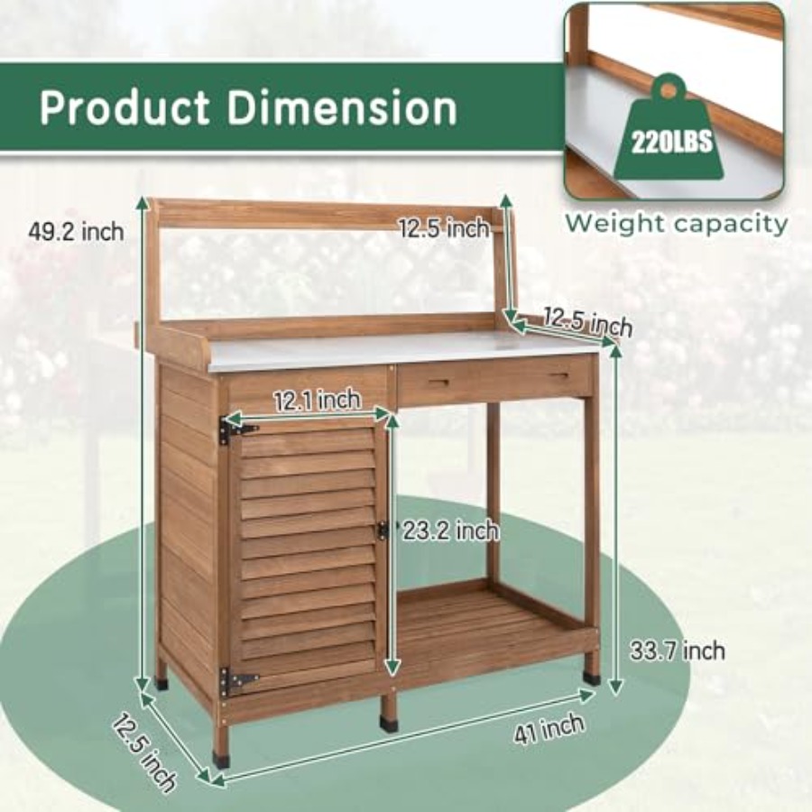 작업대 겸 정원용 테이블, 수납장 포함, 야외용, 나무 - Woodworking Workbench 리뷰 및 가격