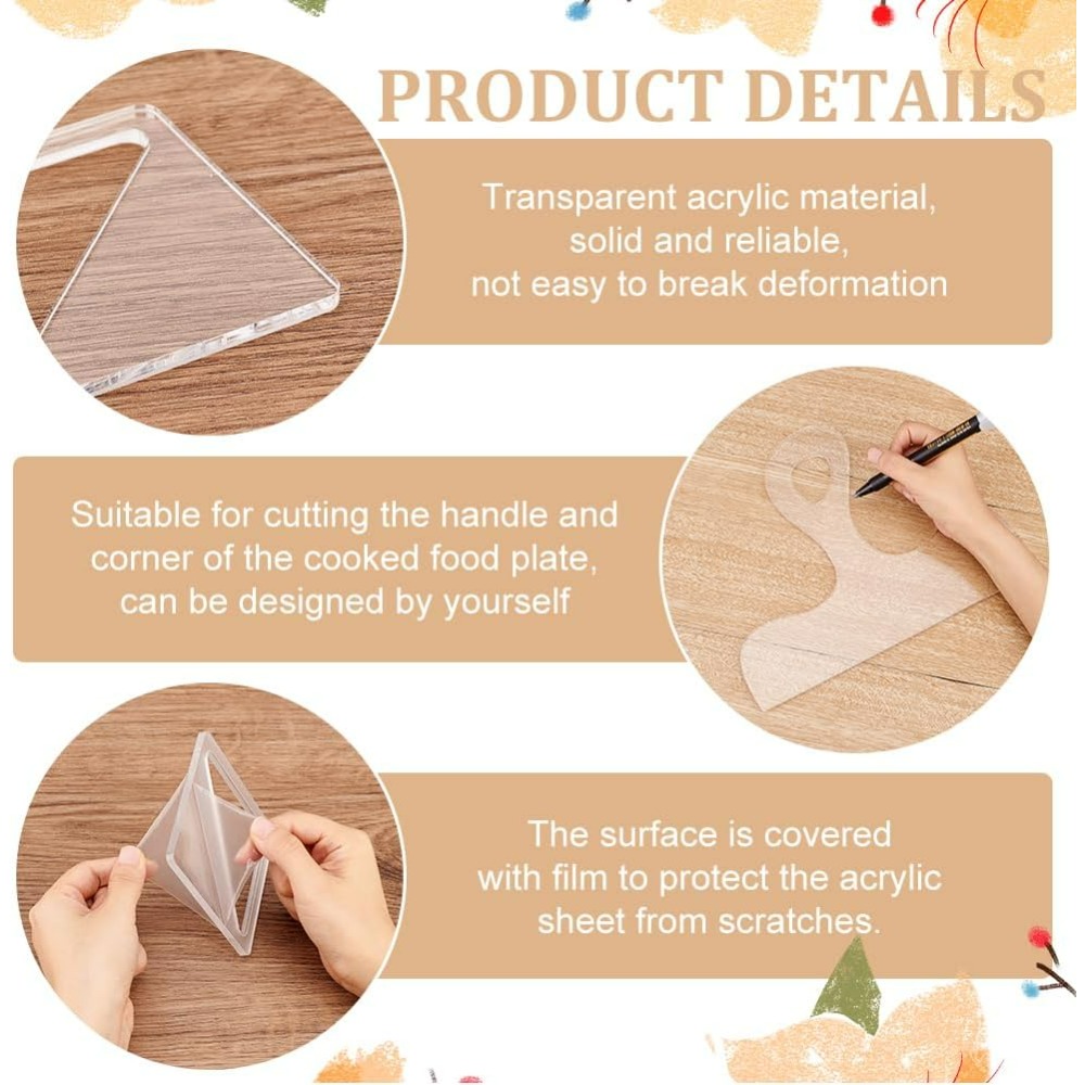 7개 세트 샤쿠테리 템플릿 아크릴 핸들 커팅 보드 라우 - Woodworking Company 리뷰 및 가격