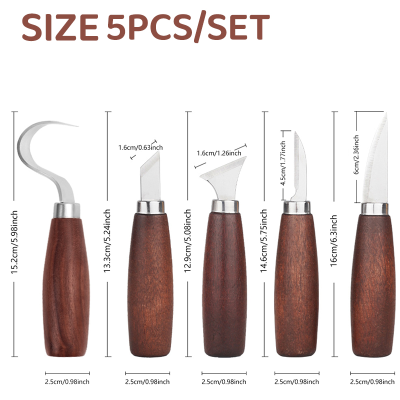 목각용 도구 5종 세트, 목공용 칼, 수공구 세트, 목 - Woodworking Knife 리뷰 및 가격