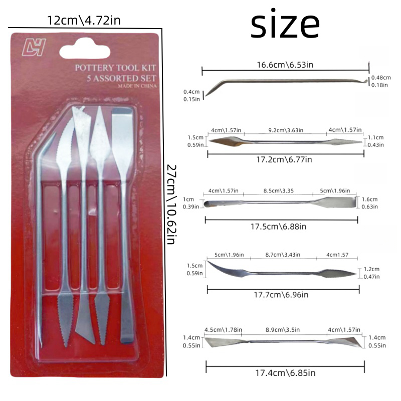 스테인레스 스틸 칼 5종 세트, 레드 카드 점토 모델링 - Card Scraper Steel 리뷰 및 가격