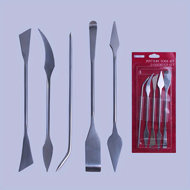 스테인레스 스틸 칼 5종 세트, 레드 카드 점토 모델링 - Card Scraper Steel 리뷰 및 가격