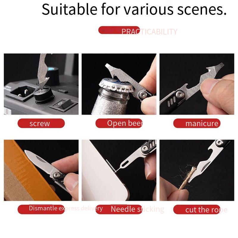 휴대폰 카드 추출 핀, 열쇠고리, 병따개, 다기능 접이 - Card Scraper Steel 리뷰 및 가격